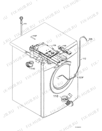 Взрыв-схема стиральной машины Electrolux EWF106210A - Схема узла Hydraulic System 272